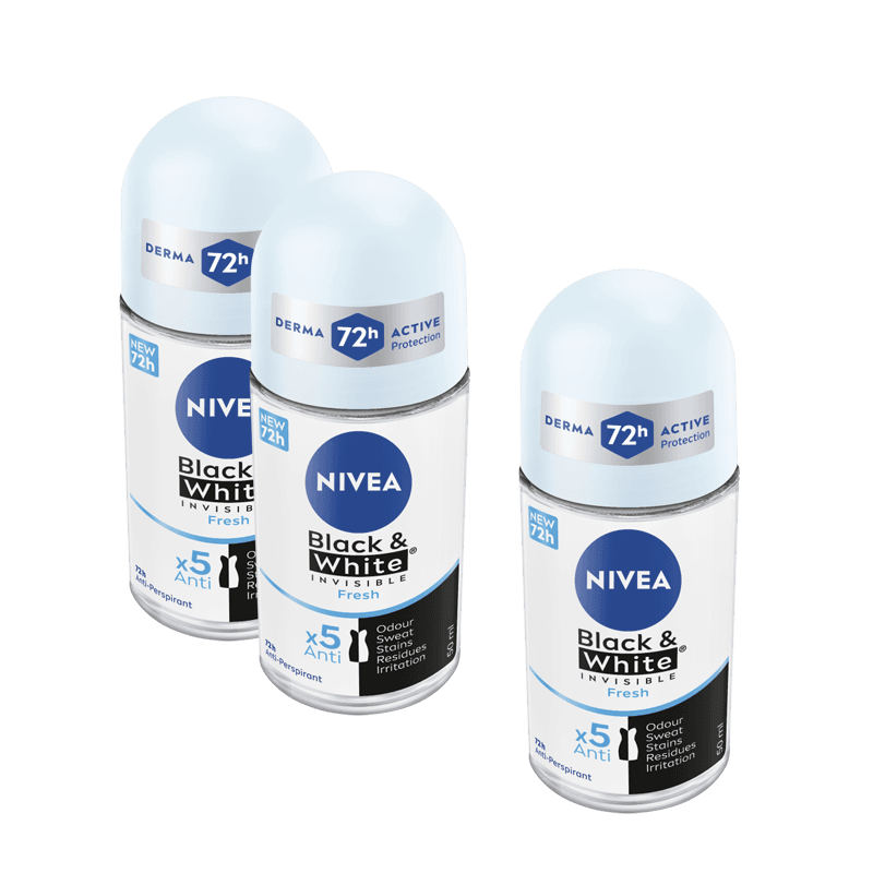 Nivea Ladies Original Black & White Anti-Perspirant Roll-On 50ml Buy 2 Get 1 Free