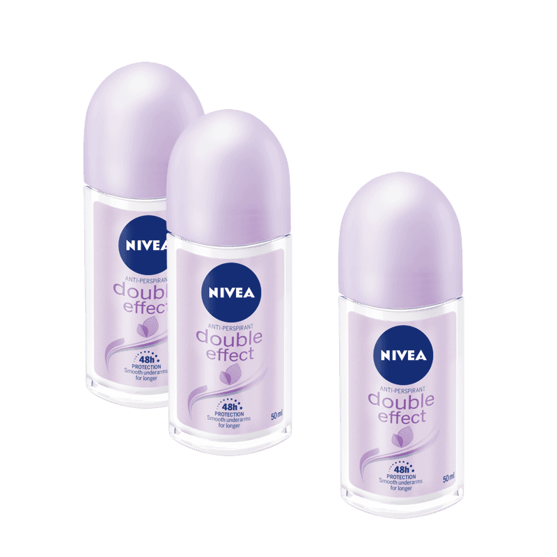 Nivea Ladies Double Effect Anti-Perspirant Roll-On 50ml Buy 2 Get 1 Free