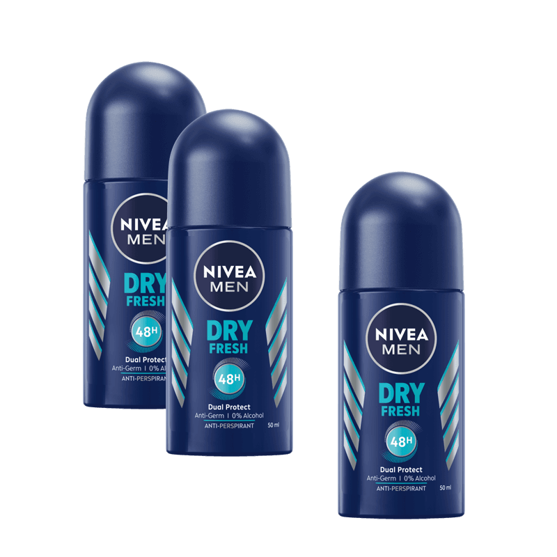 Nivea Men Deo Roll On Anti Perspirant Dry Fresh 50ml Buy 2 Get 1 Free