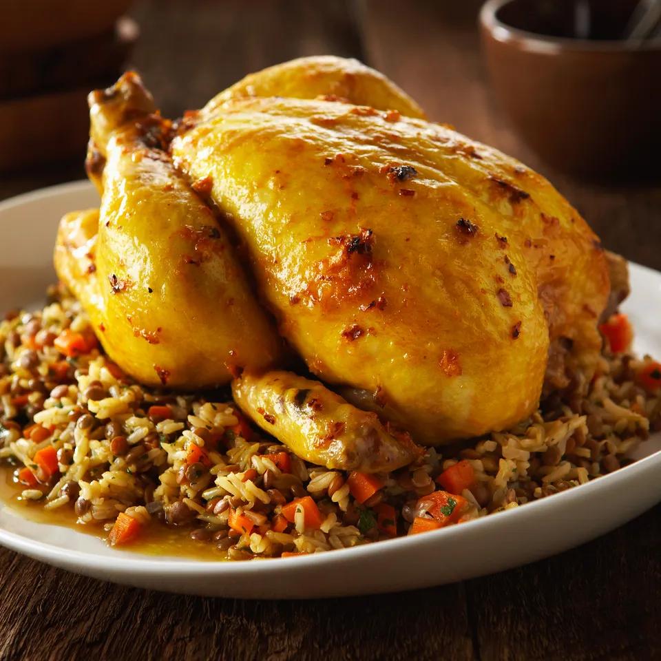 Poulet Rôti Complet Garni + Riz