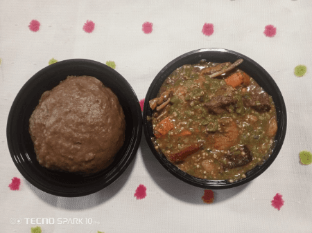 Pâte Noire & Sauce Gombo