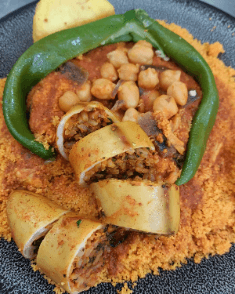 Couscous calamars farcis