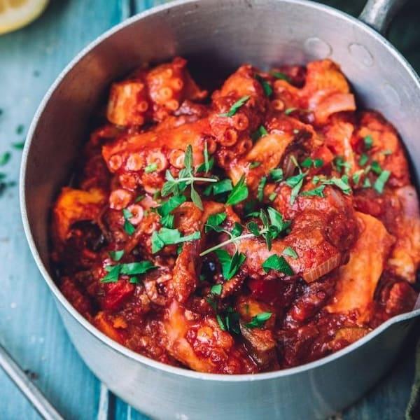 Poulpe en Sauce