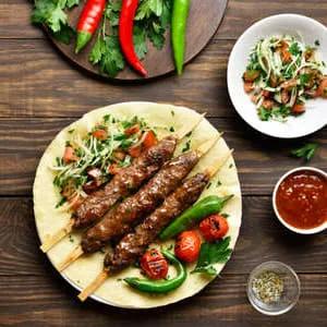 Plat Adana Kebab Viande