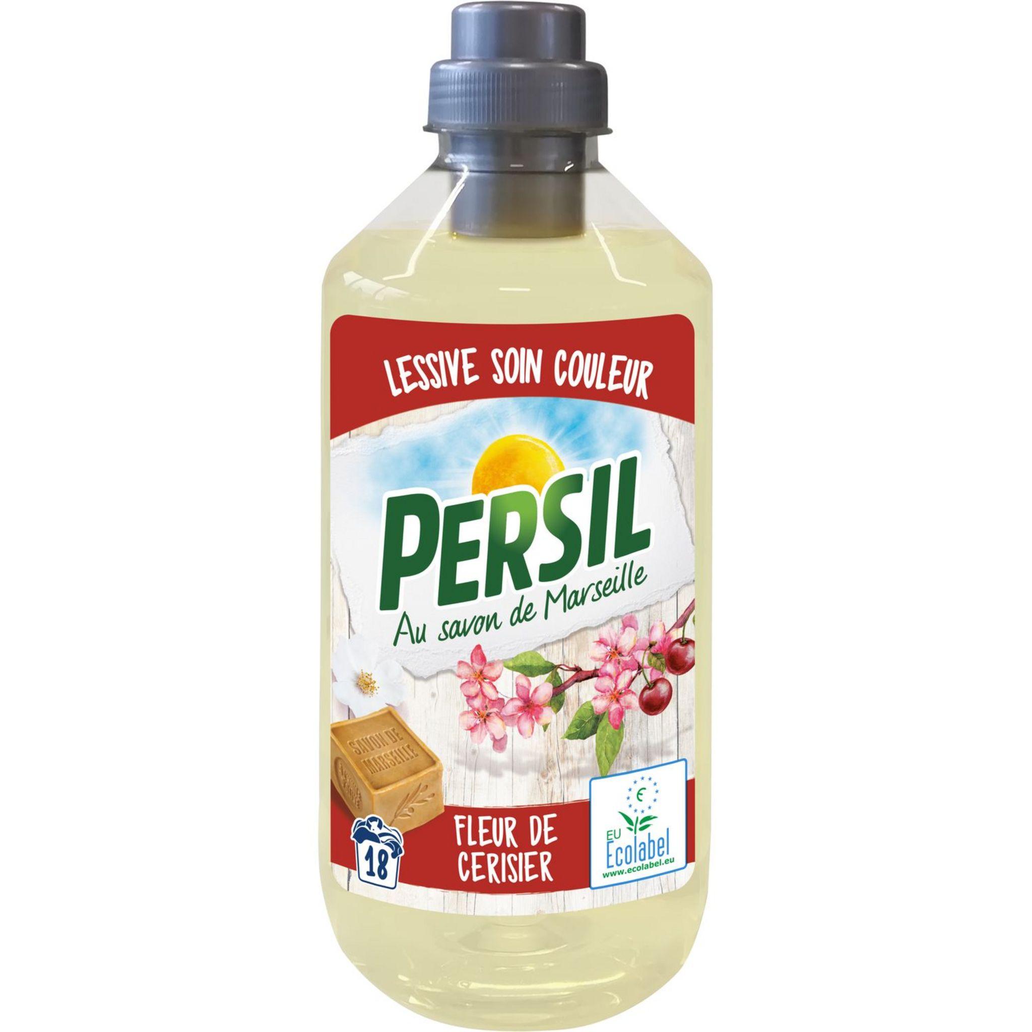 0,99L Persil Lessive Liquide Ecologique Au Savon De Marseille Parfum Fleur De Cerisier 18 Lavages
