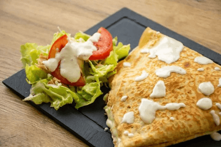 Crêpe américaine achetée = crêpe jambon + citronnade offertes
