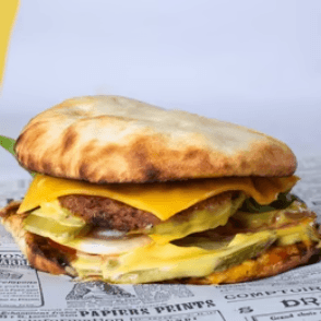 Menu Cheese Naan Burger Viande Hachée