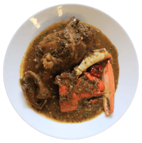 Sauce gombo frais patte de boeuf au Placali