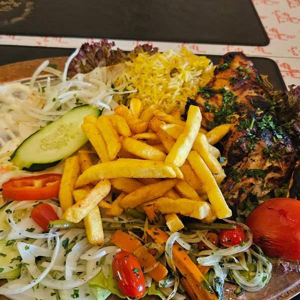 دجاجة مشوية على الفحم