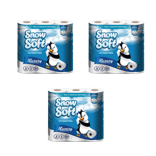 Snowsoft Luxury 2 Ply 350 Sheet Toilet Paper 9 Pack Buy 2 Get 1 Free