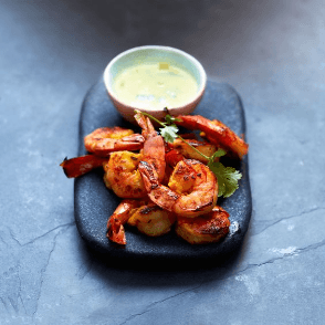 Brochettes de Gambas au feu de bois