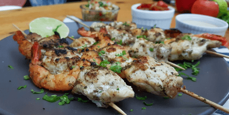 Brochettes Mix Lotte Gambas