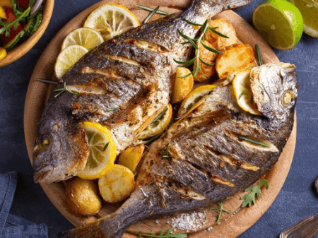 Dorade Grillé Bien Mariné