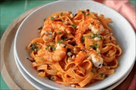 Tagliatelle aux Crevettes