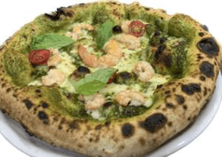 Pizza Pesto Gamberi