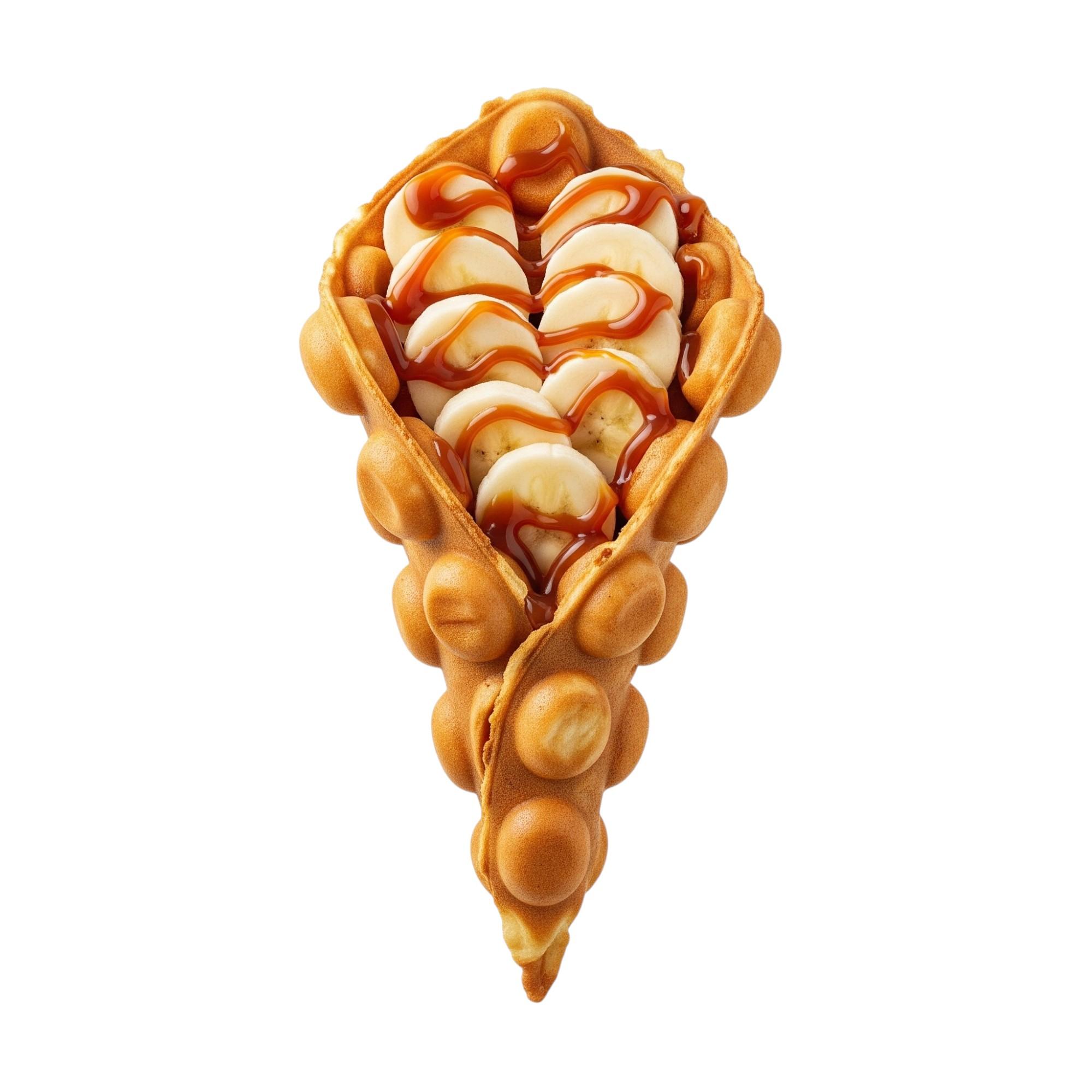 Bubble Waffle Banane Caramel