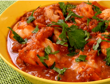 Lotte avec Sauce Tomate