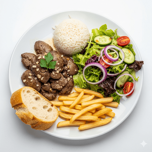 Plat Kebda Poulet