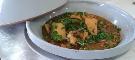 Ragoût de petits pois aux seiches