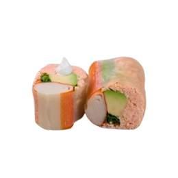 Rouleaux de printemps saumon cuit.