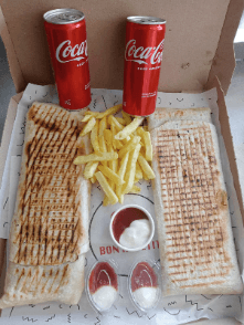 2 Tacos XL Escalope Panée + 2 Sodas