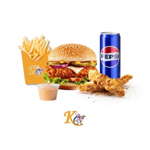 Meal Koki Burger Combo Spicy / Normal