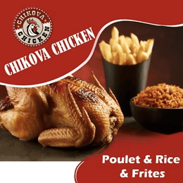 Poulet entier avec kebsa et frites