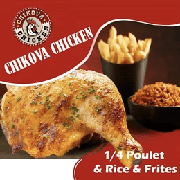 1/4 poulet avec kebsa et frites