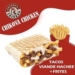 Tacos Viande Hachée avec Frites