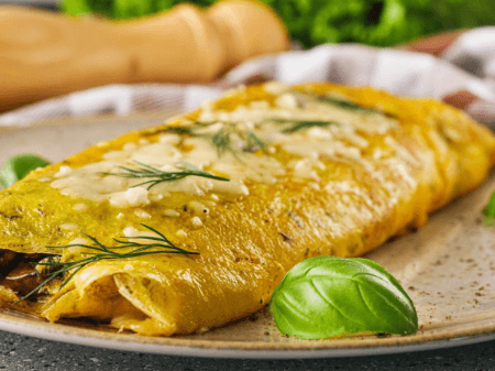 Omelette au Zaatar et Mozzarella