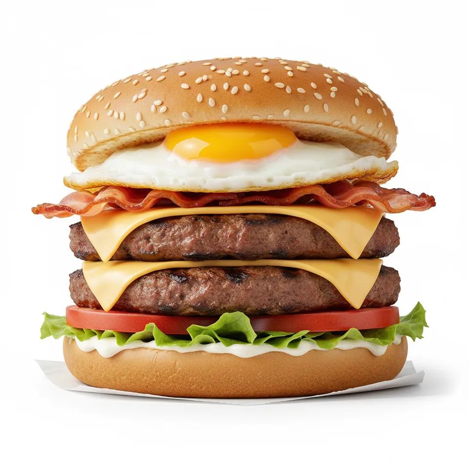 Double Cheese Egg Bacon Burger