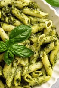 Penne al Pesto con Pollo & Funghi