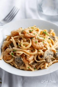 Linguini Gamberetti & Funghi