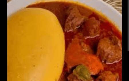 Foutou Sauce Graine Poulet