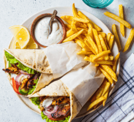 Chawarma Viande sur Assiette