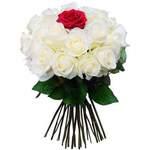 Bouquet 18  Roses Blanches 1 Rouge