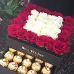 Box De Fleur Avec Chocolat Tirroir