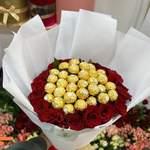 15 Roses Avec Chocolat 16 Pièces