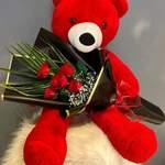 Grand Nounours Avec Bouquet