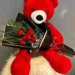 Grand Nounours Avec Bouquet