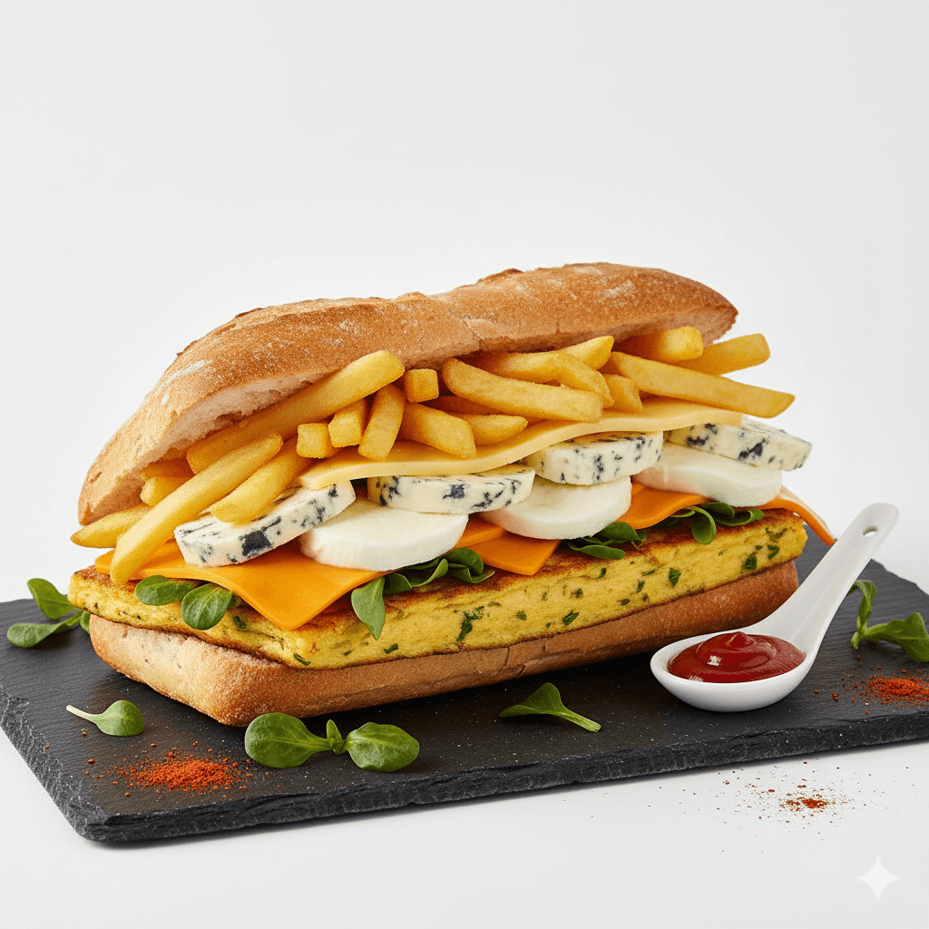 Sandwich Garantita Frites 3 Fromages