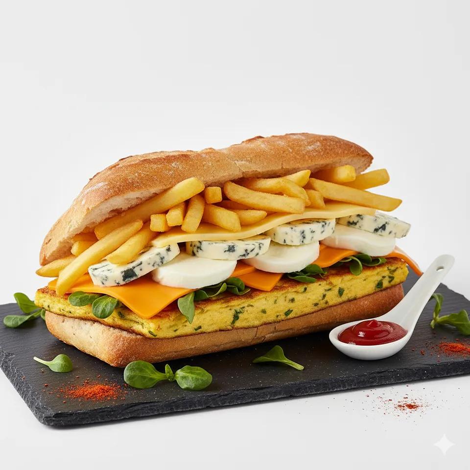 Sandwich Garantita Frites 3 Fromages