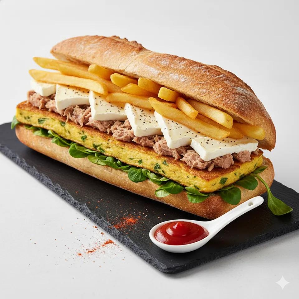 Sandwich Garantita Camembert Thon Frites