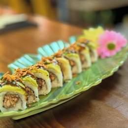 Rouleau arc-en-ciel au poulet teriyaki 8 pièces