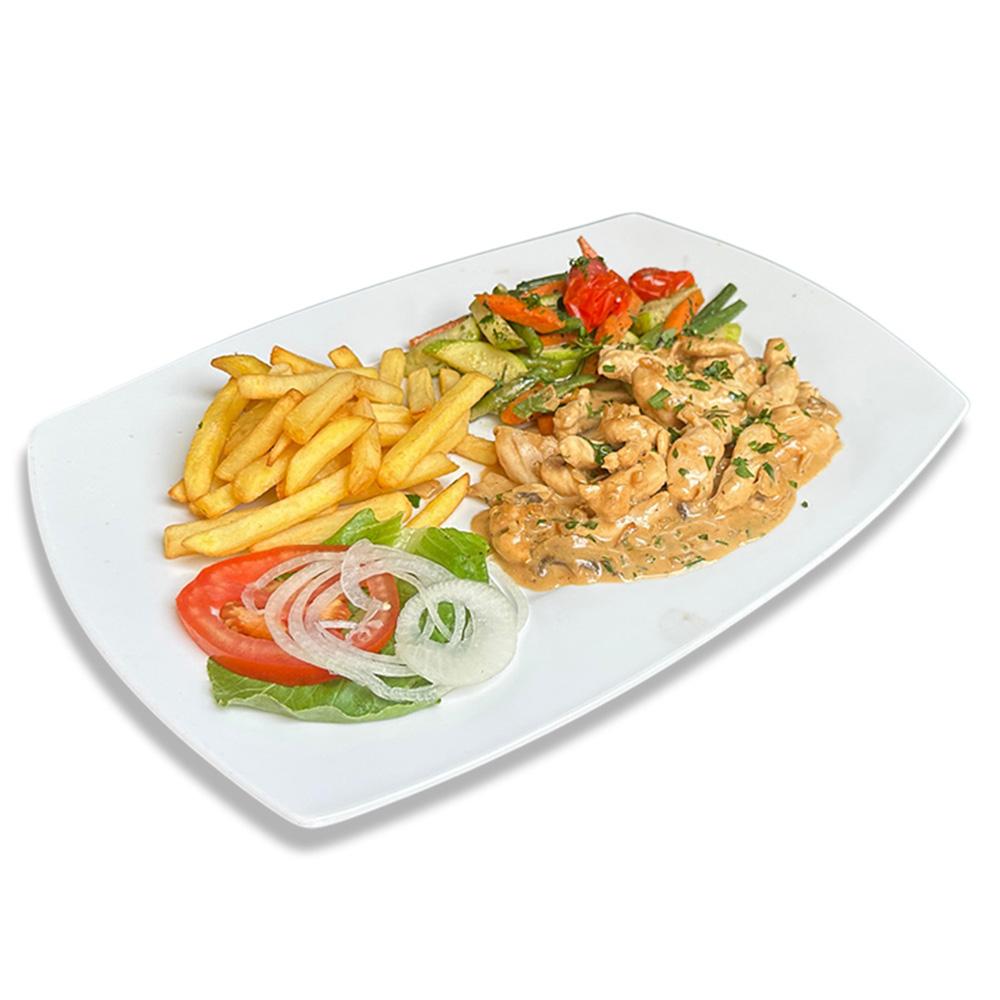 Emincé de Poulet au Champinons