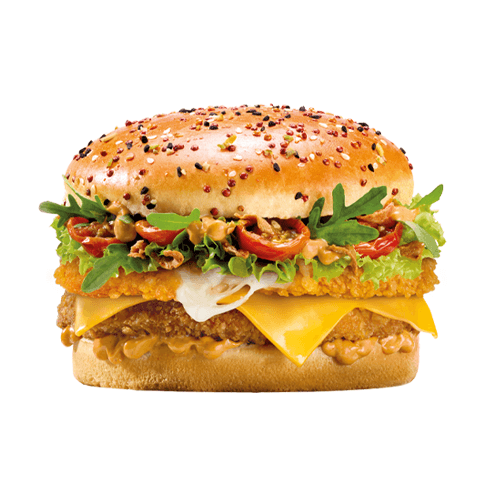 Single  Soprano Burger Spicy Tomato Chicken Qrispy