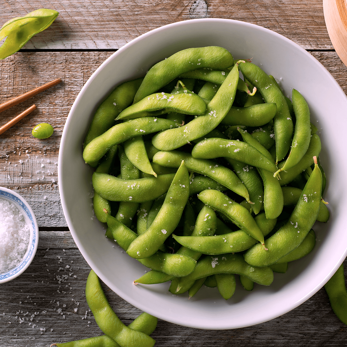 Steamed Edamame au Soja