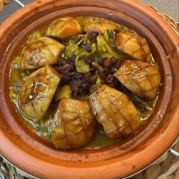 طاجين دجاج  معسل بالسفرجل