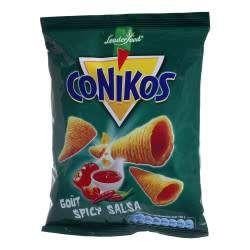 Snack cônes à la sauce piquante Conikos 30g - LEADER FOOD