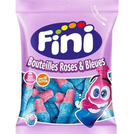 bouteille rose et bleue fizz halal Fini